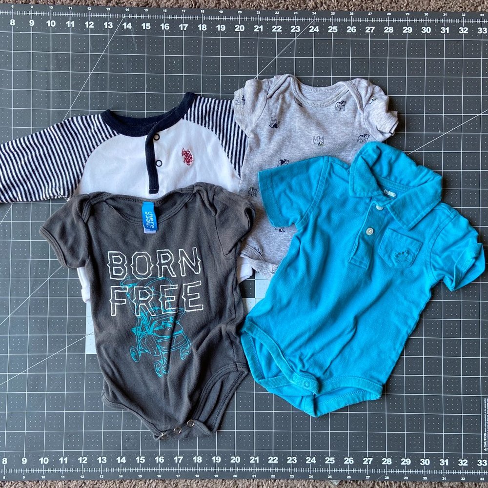 Mixed lot of boys infant onesies